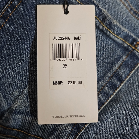 7 For All Mankind High Waist Ankle Skinny Denim Jeans NWT - Picture 3 of 9